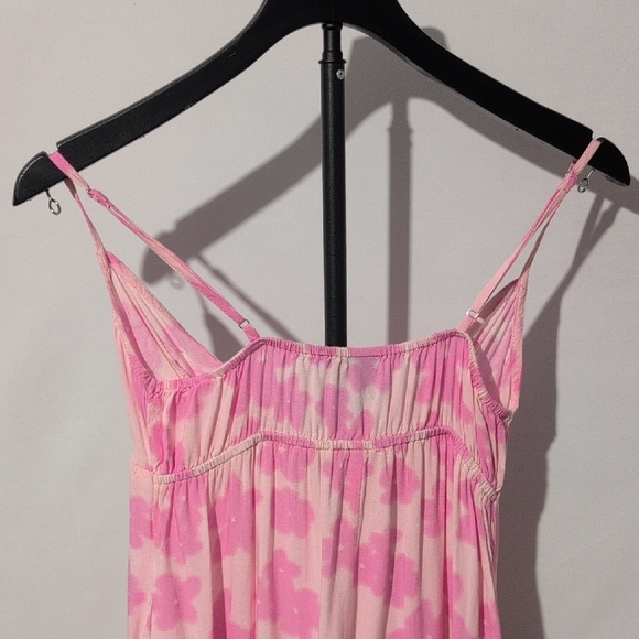 Wild Fable Pink Floral Y2K Babydoll Mini Dress with Pockets XS - Picture 7 of 8